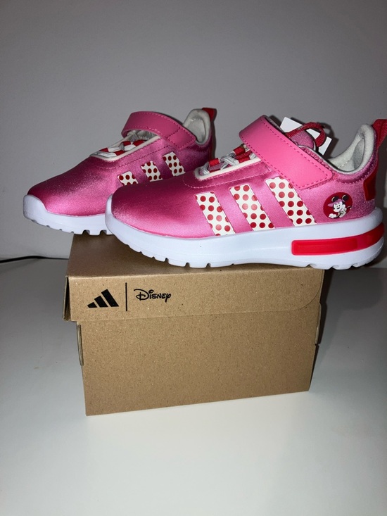 adidas Other - New ADIDAS X DISNEY Pink and White Kids' Minnie Mouse Velcro Athletic Sneakers